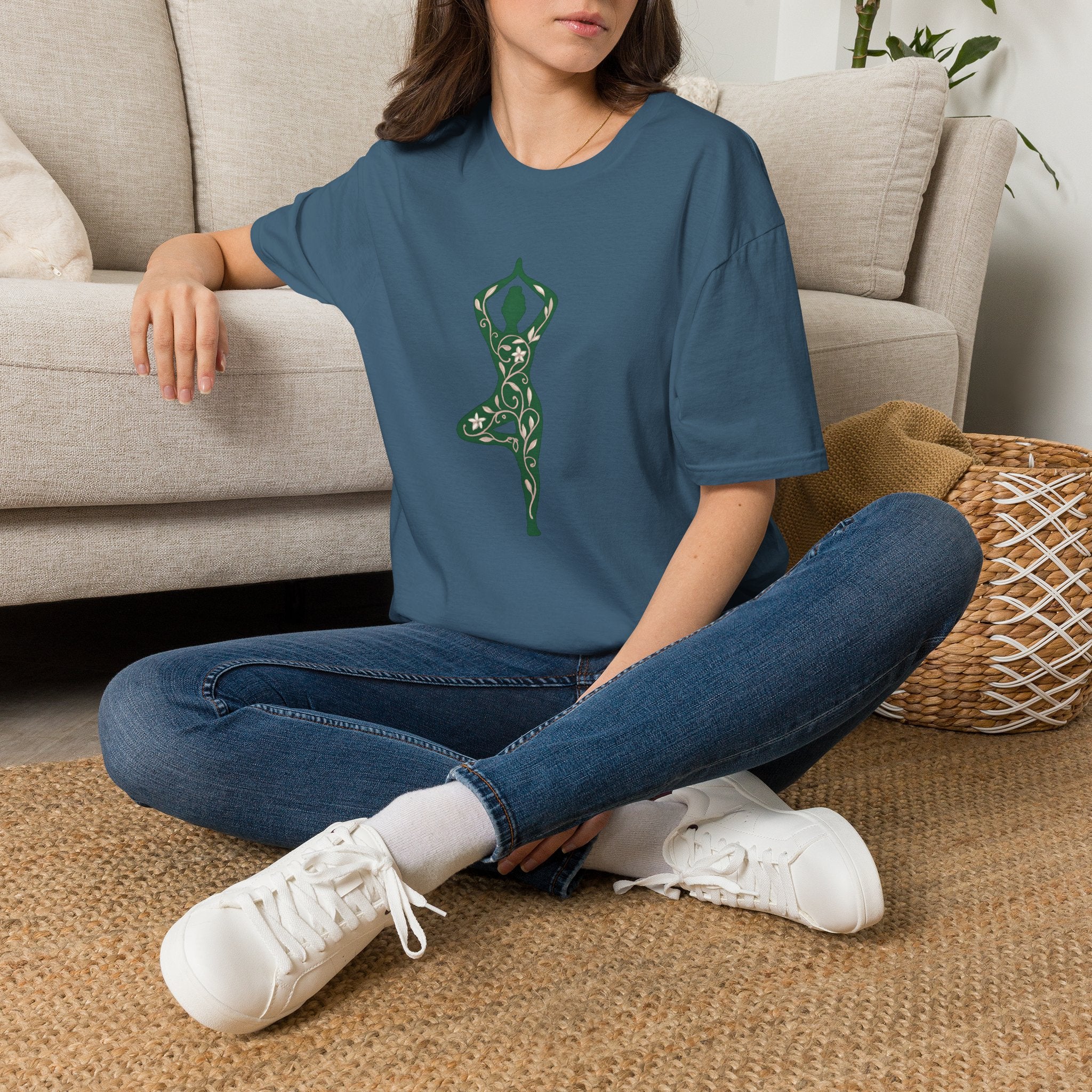 Floral yoga silhouette T-Shirt