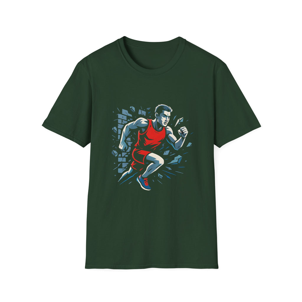 Runner Breaks Through Wall T-Shirt