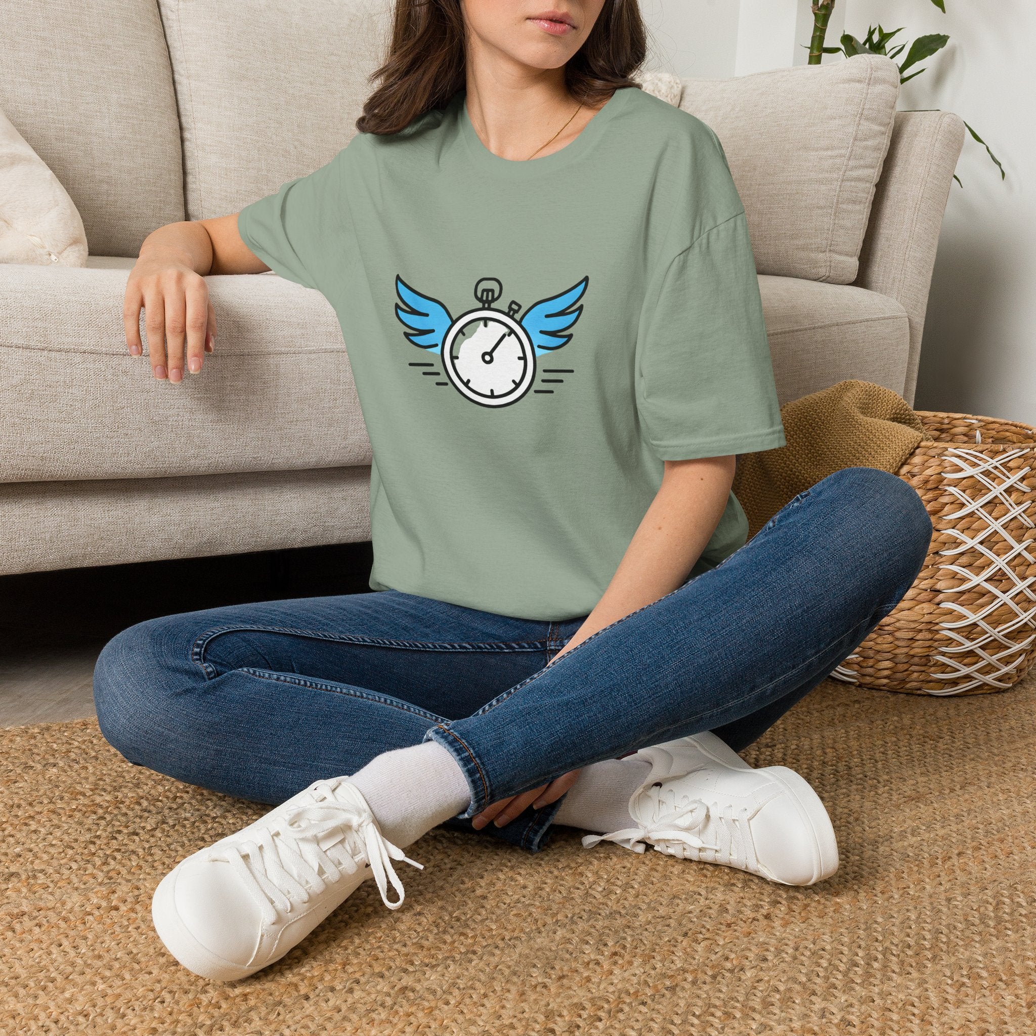 Clock with Wings T-Shirt