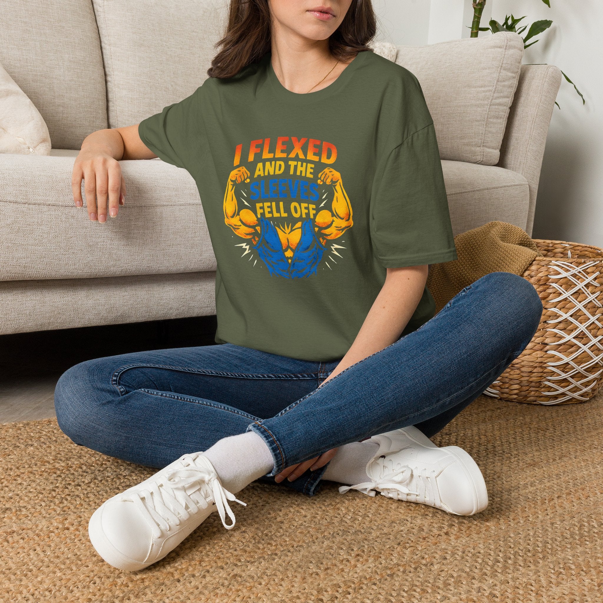Flexed Arms Sleeves Off T-Shirt