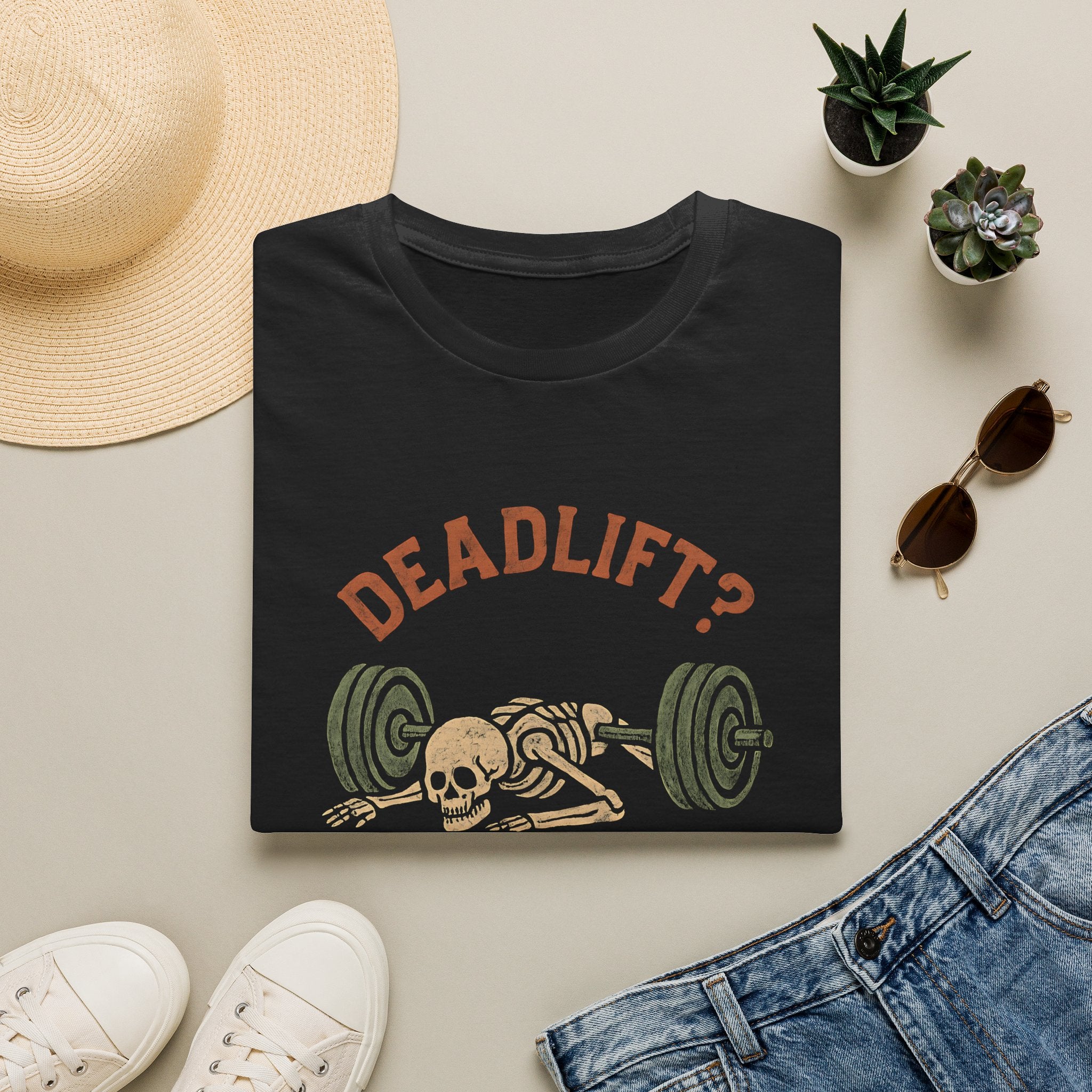 Deadlift Skeleton Meme T-Shirt
