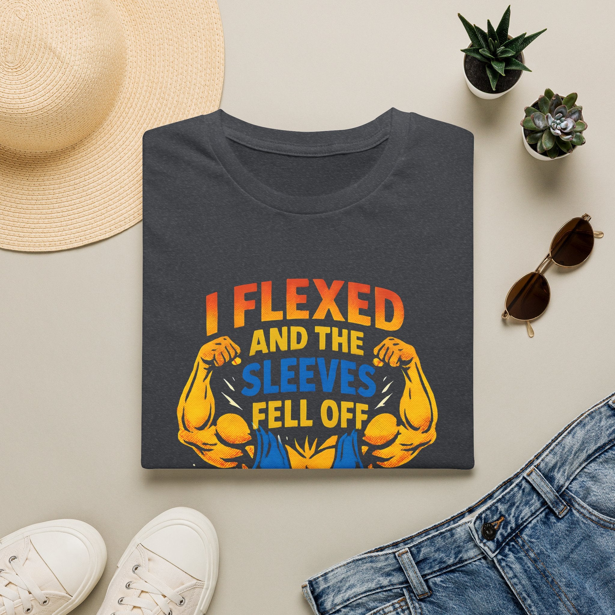 Flexed Arms Sleeves Off T-Shirt