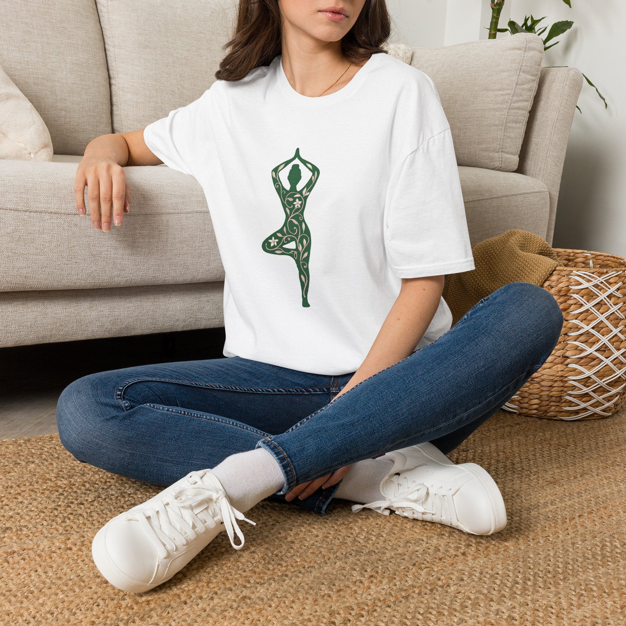 Floral yoga silhouette T-Shirt