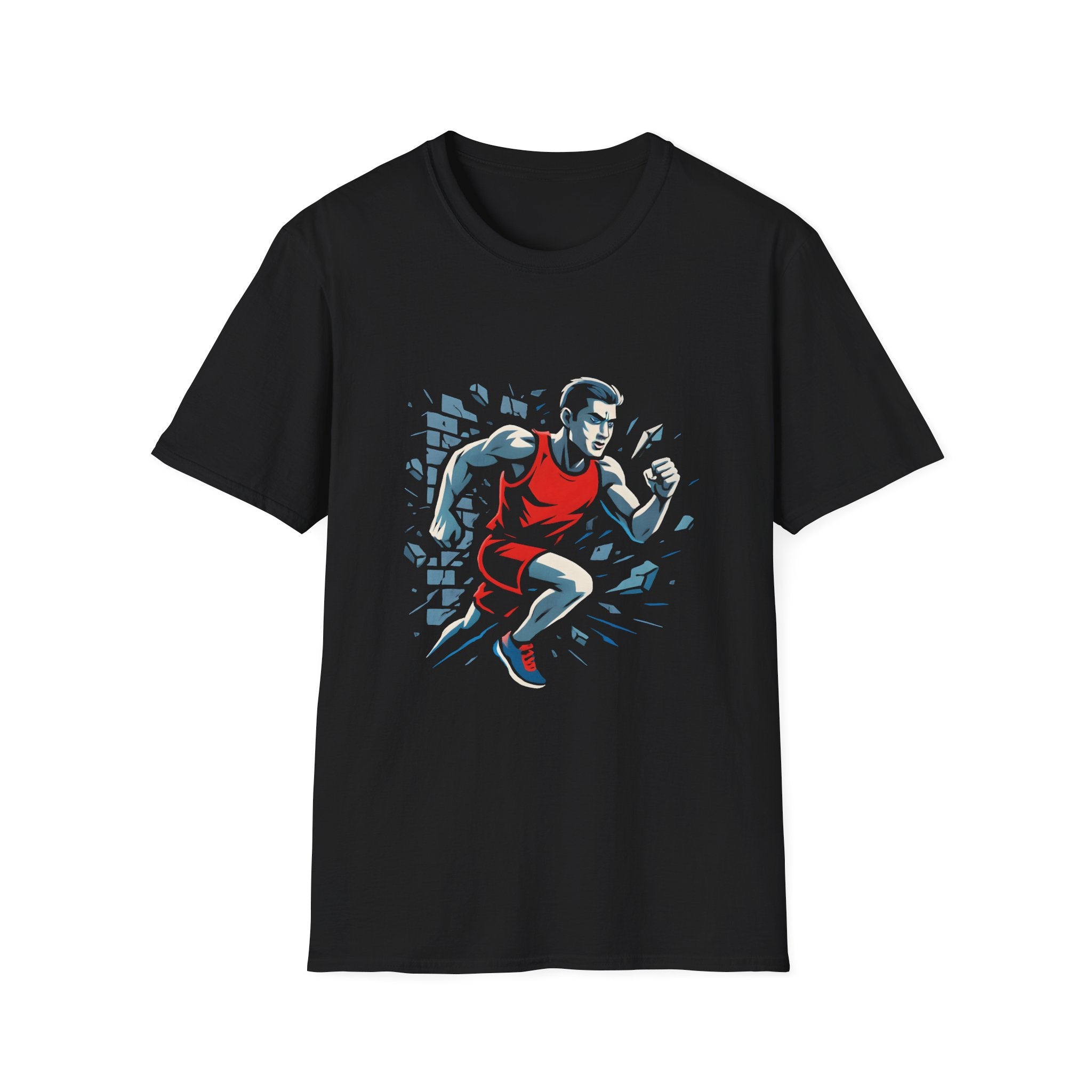 Runner Breaks Through Wall T-Shirt