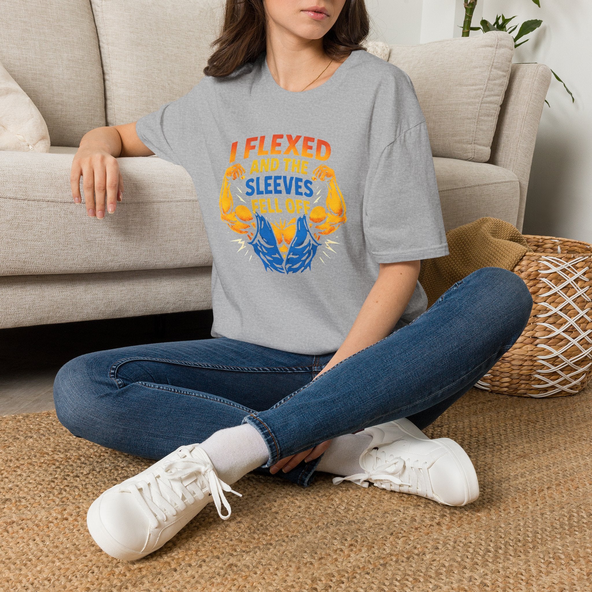 Flexed Arms Sleeves Off T-Shirt