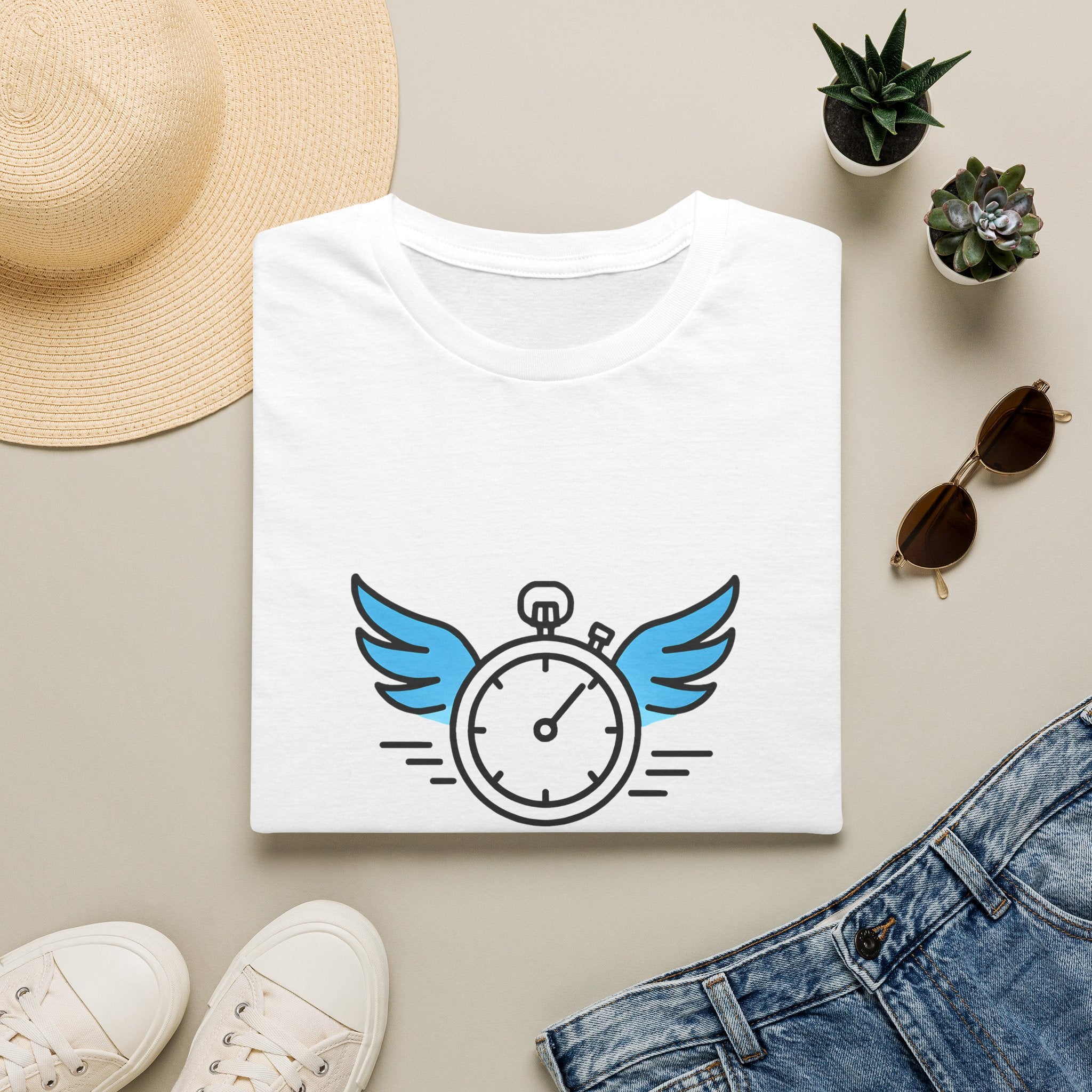 Clock with Wings T-Shirt