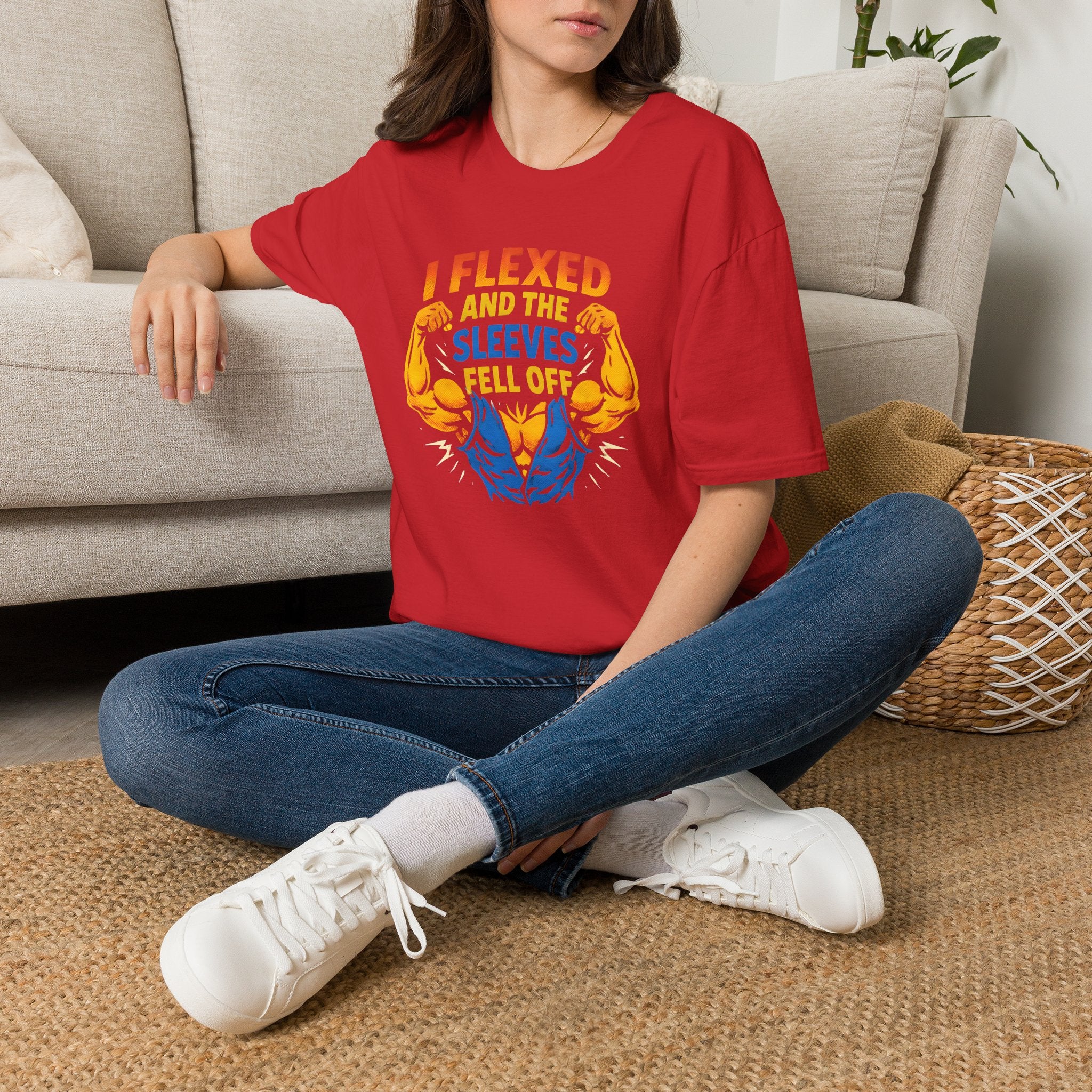 Flexed Arms Sleeves Off T-Shirt
